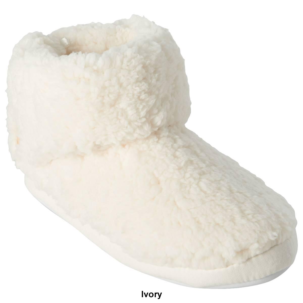 Womens Capelli New York Berber Boot Slippers with Button