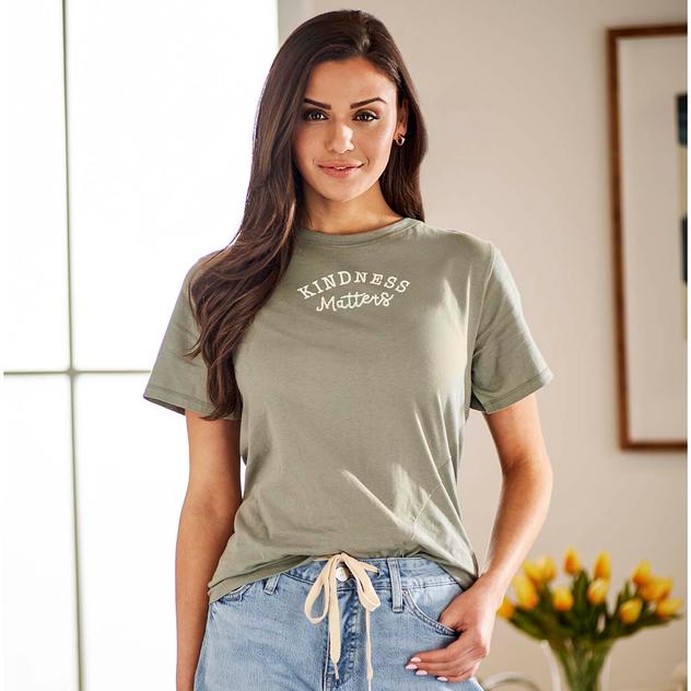Plus Size Bare Your Soul By Sweet Soul Crew Neck w/Side Knot Tee
