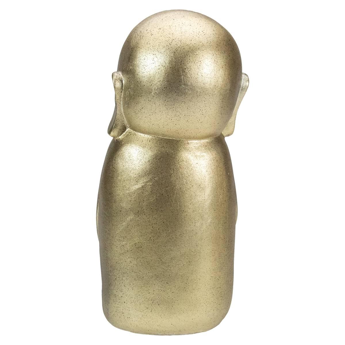 Northlight Seasonal 11.5in. Golden Buddhist Monk Garden Statue