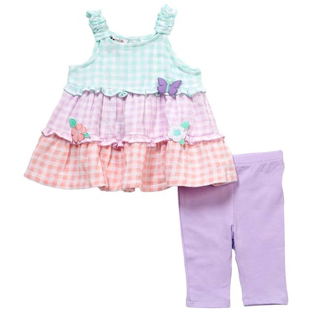 Baby Girl (12-24M) Kids Headquarters® Gingham Bike Shorts Set