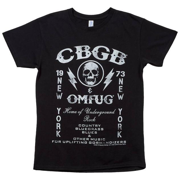 Young Mens Brisco Brands™ CBGB® & OMFUG® Skulll Graphic Tee