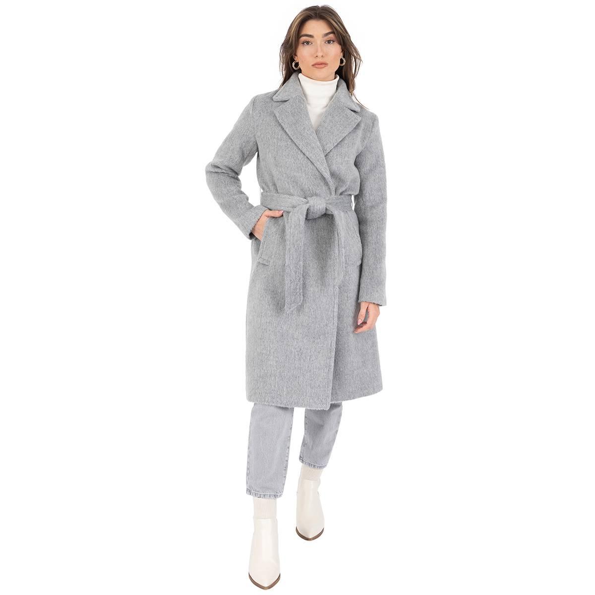 Womens Nine West Belted Faux Wool Trench Coat