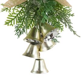 Northlight Seasonal Gold Bells Christmas Door Hanger w/ Bow