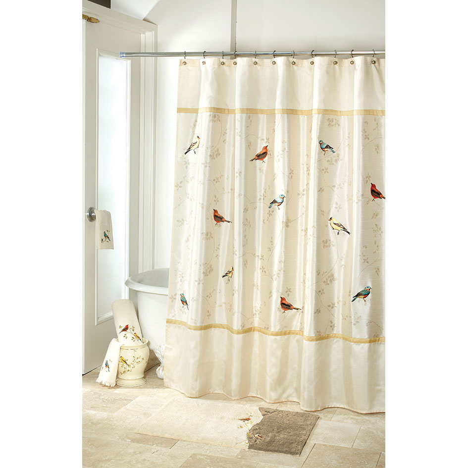 Avanti Gilded Birds Shower Curtain