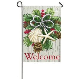 Evergreen Costal Christmas Garden Flag