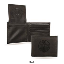 Mens NHL Edmonton Oilers Faux Leather Bifold Wallet