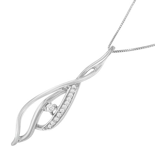 Espira 10kt. 1/10ctw. Round Diamond Pendant Necklace