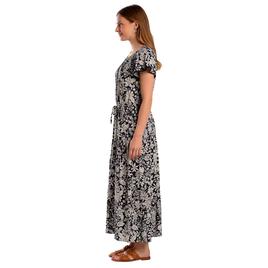 Womens Nautica Flutter Sleeve Floral Tiered Maxi Dress