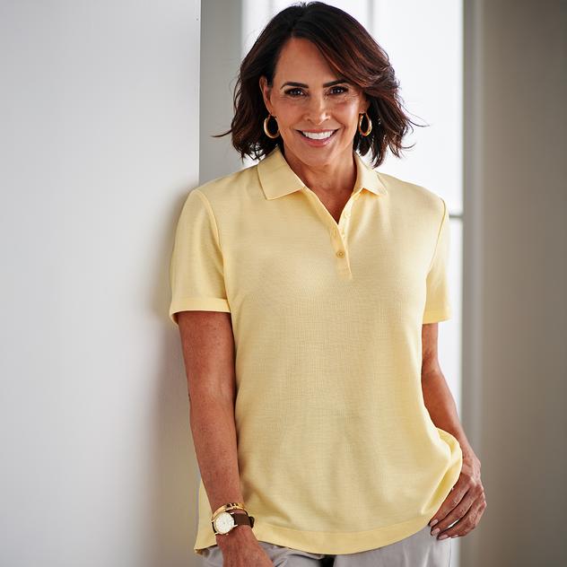 Womens Hasting & Smith Short Sleeve Solid Polo