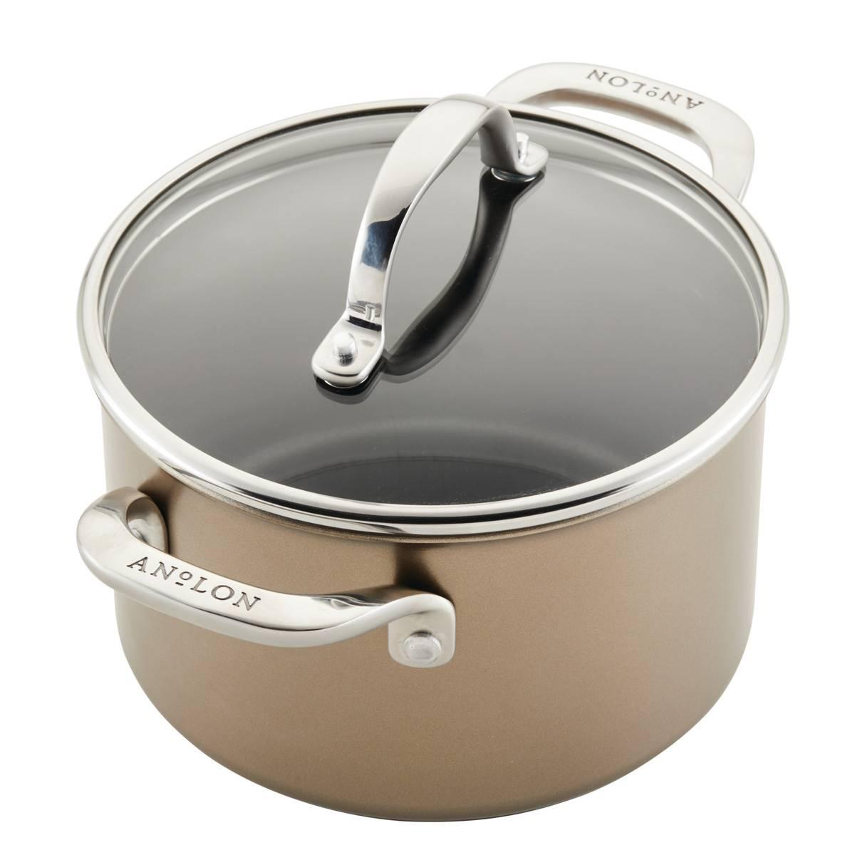 Anolon® Ascend Hard Anodized Nonstick Saucepot with Lid - 4-Quart