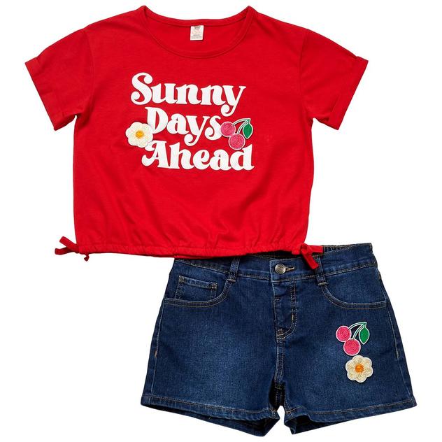 Girls (7-16) Sweet Butterfly® Sunny Days Ahead Tee w/ Shorts