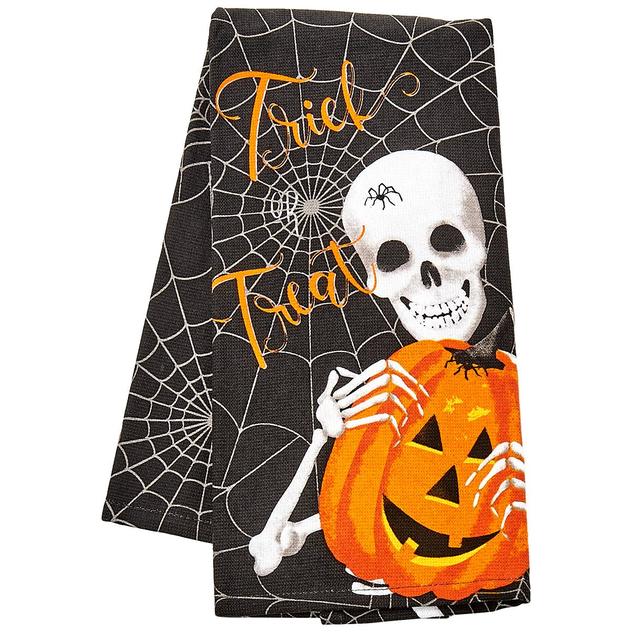Kay Dee Trick or Treat Skeleton Dual Purpose Kitchen Towel