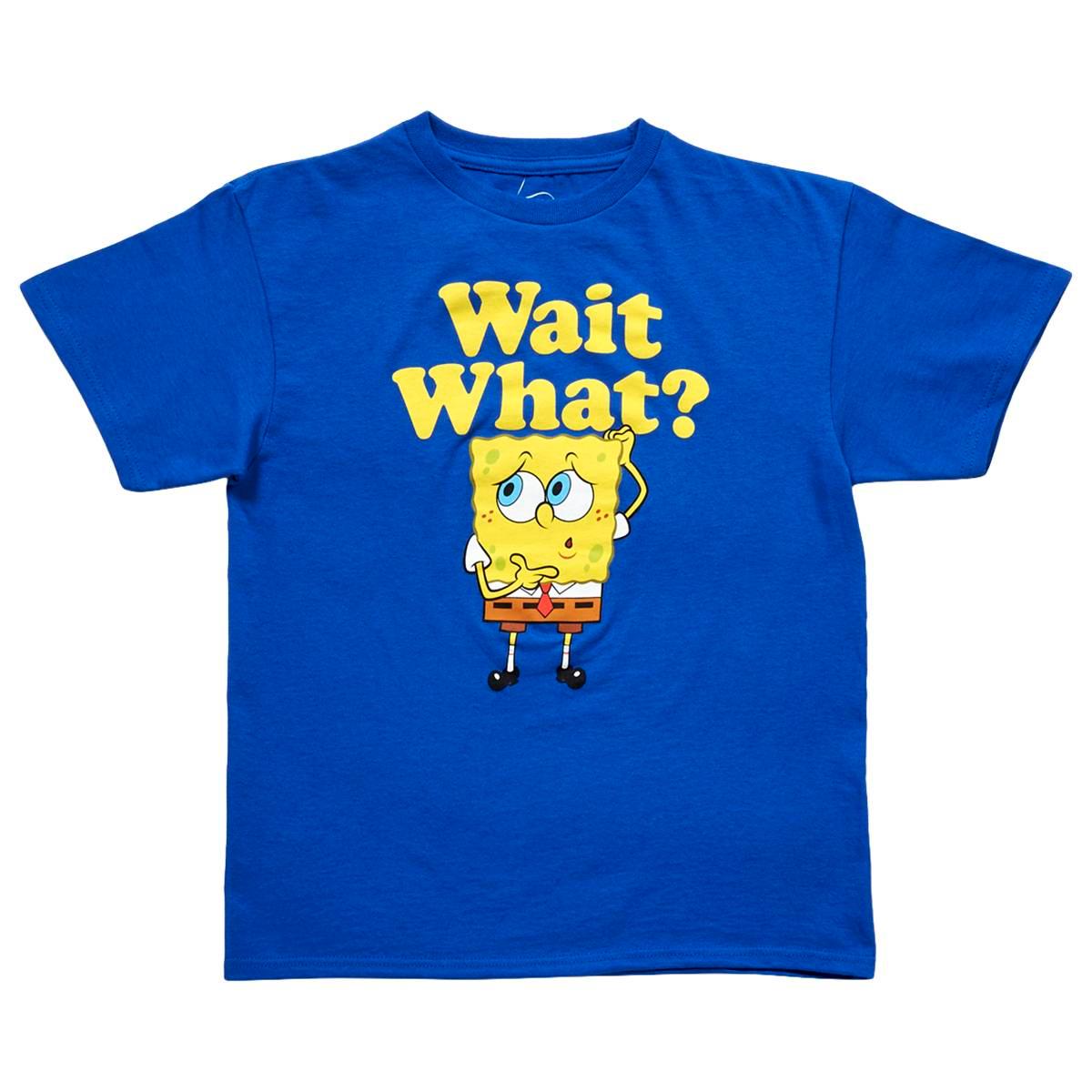 Boys (8-20) SpongeBob SquarePants Wait What? Tee - Royal Blue