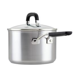KitchenAid Stainless Steel Induction Saucepan with Lid - 3-Quart