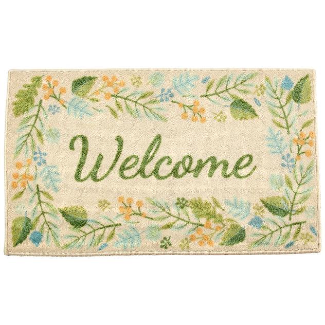 Nourison Welcome Floral Accent Mat