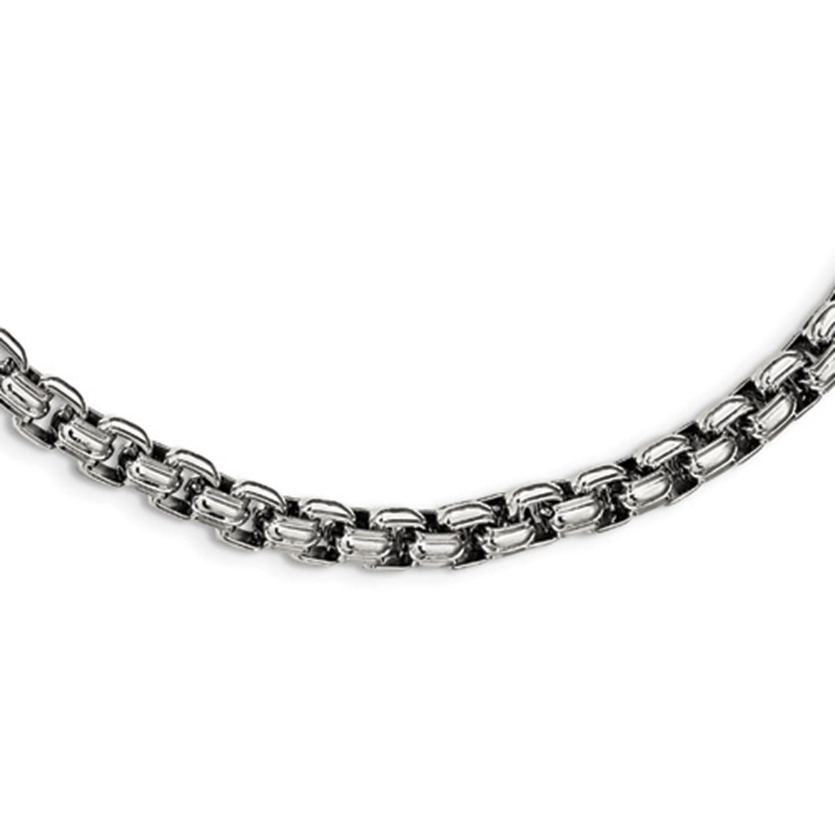 Mens Gentlemen's Classics(tm) Stainless Steel Box Chain Necklace