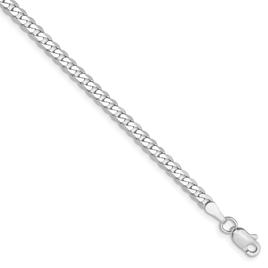 Gold Classics™ 2.9mm. 14k White Gold Beveled Curb Necklace