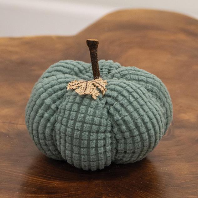 The Hearthside Collection Teal Waffle Weave Small Pumpkin