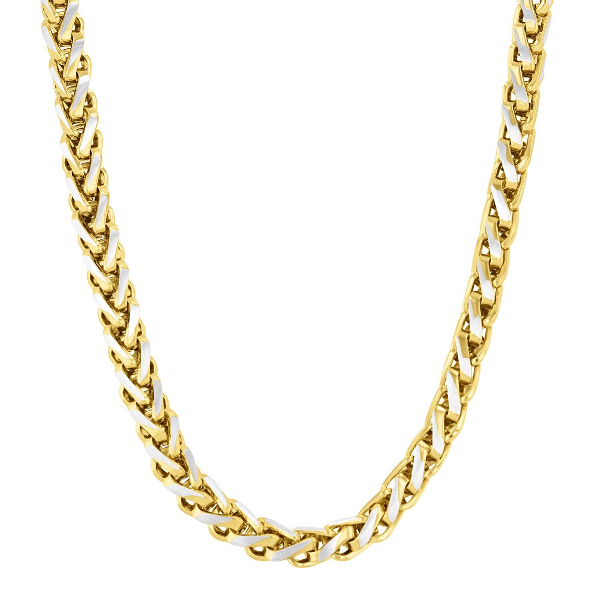 Mens Gentlemen''s Classics(tm) Yellow Ion Plated Wheat Chain Necklace