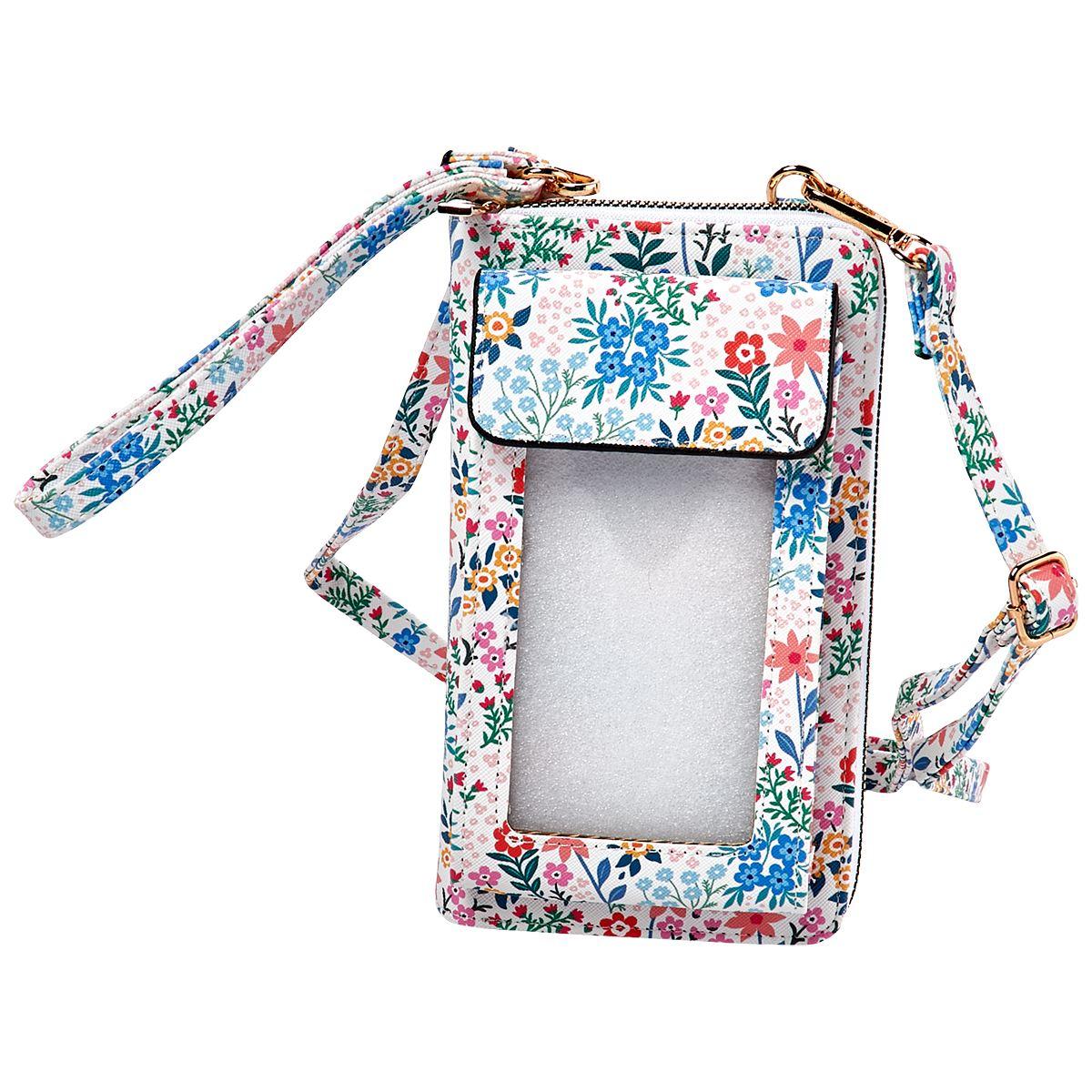 Womens DS Fashion North/South Crossbody Wallet with Tech Window
