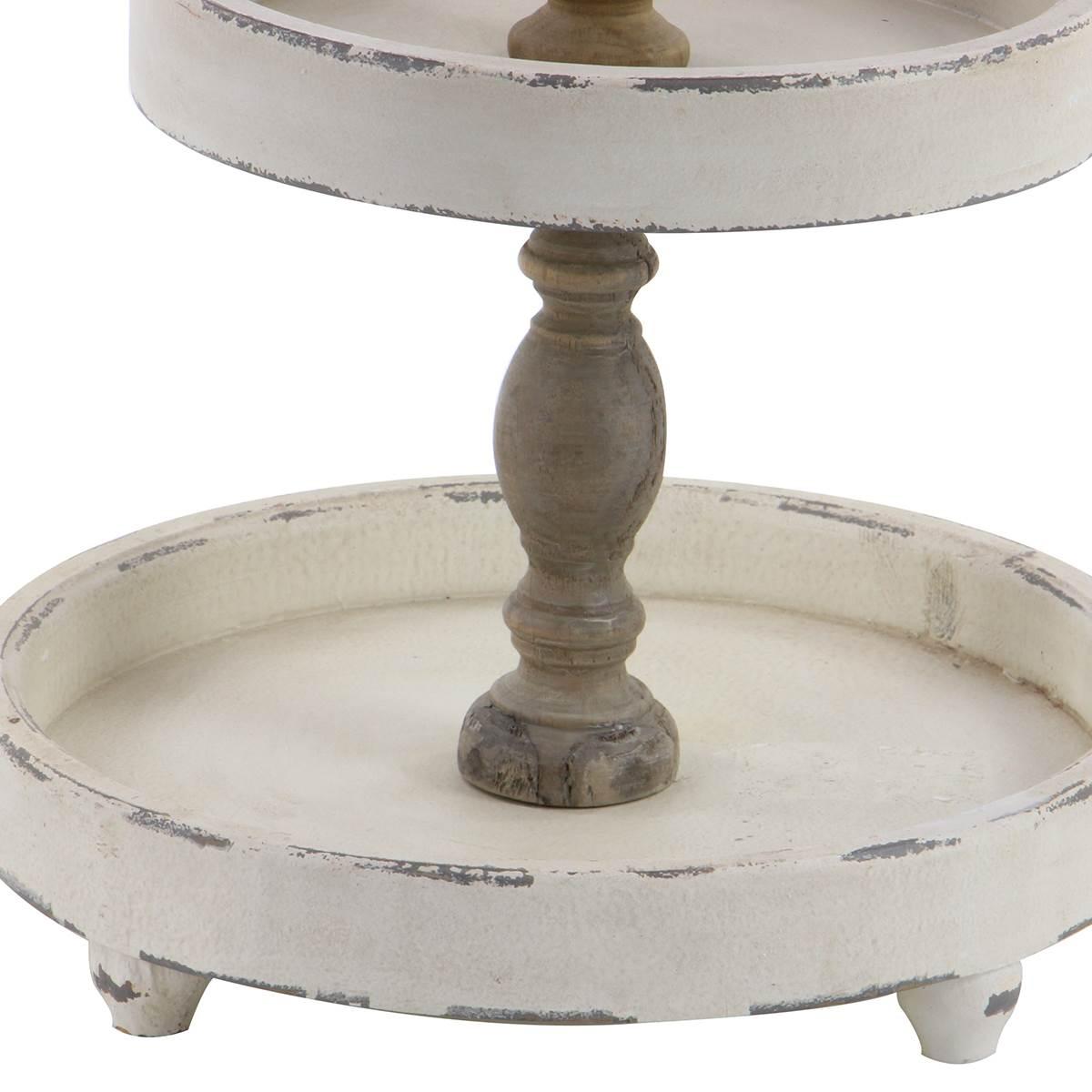9th &amp; Pike® 3 Tier White Round Events Serving Tray