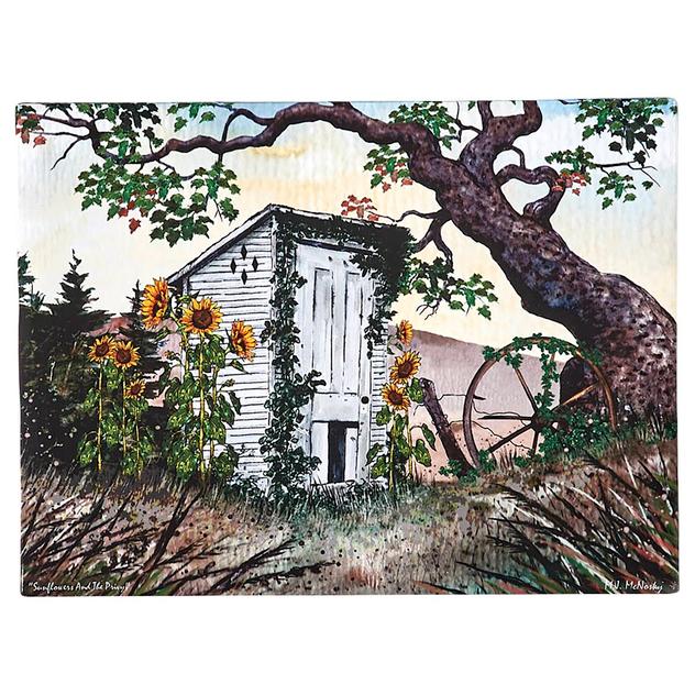 Sunflower & the Privy Canvas - 12x16
