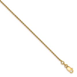 Mens Gold Classics(tm) 1.15mm. 14k Diamond Cut Rope Chain Bracelet