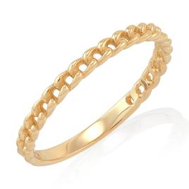 Gold Classics(tm)  14kt. Yellow Gold Curb Chain Link Design Ring
