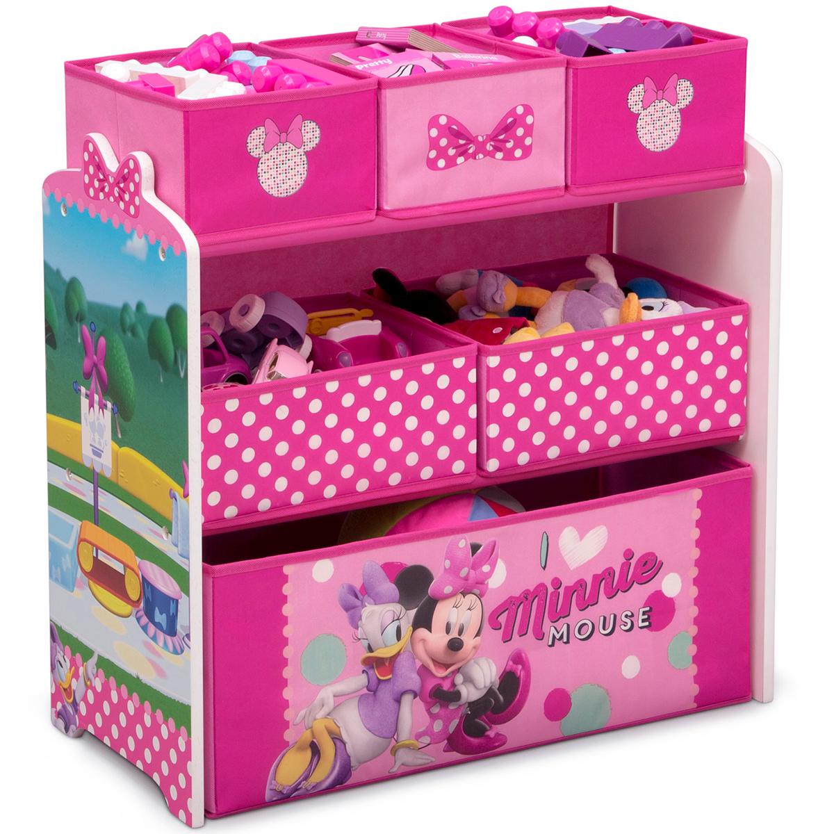 Delta Children Disney Minnie Mouse Six Bin Toy Storage Organizer