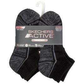 Womens Skechers 6pk. Terry Quarter Crew Socks