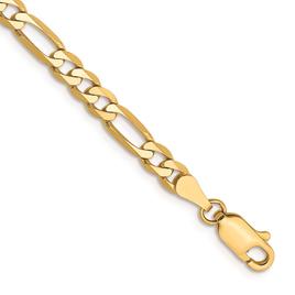 Gold Classics(tm) 4mm. 14k Gold Flat Figaro Chain Bracelet