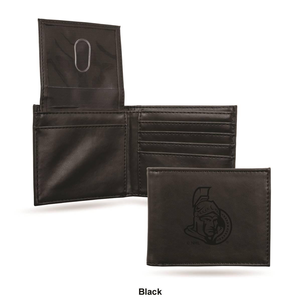 Mens NHL Ottawa Senators Faux Leather Bifold Wallet