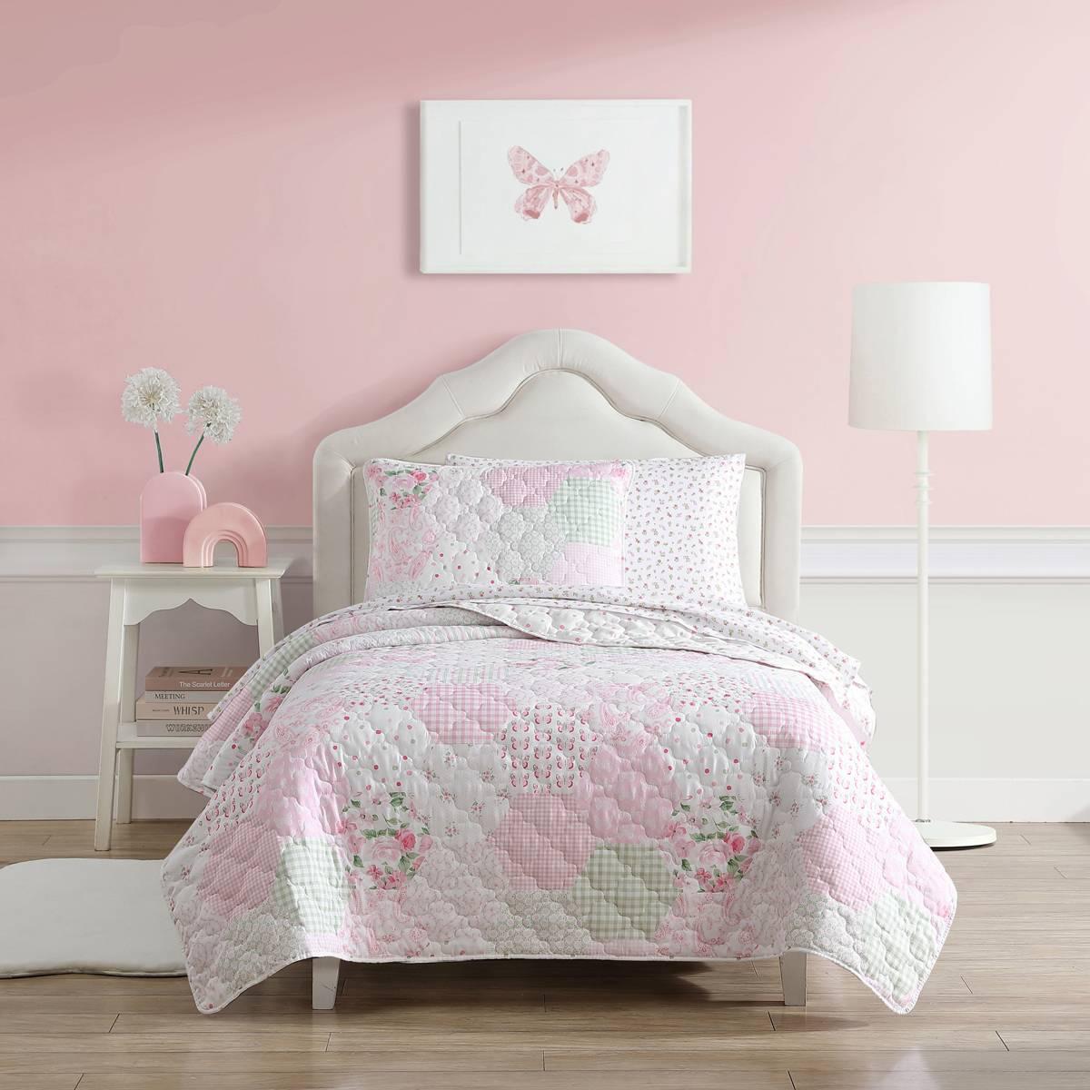 Laura Ashley Ellyn Microfiber Quilt Set