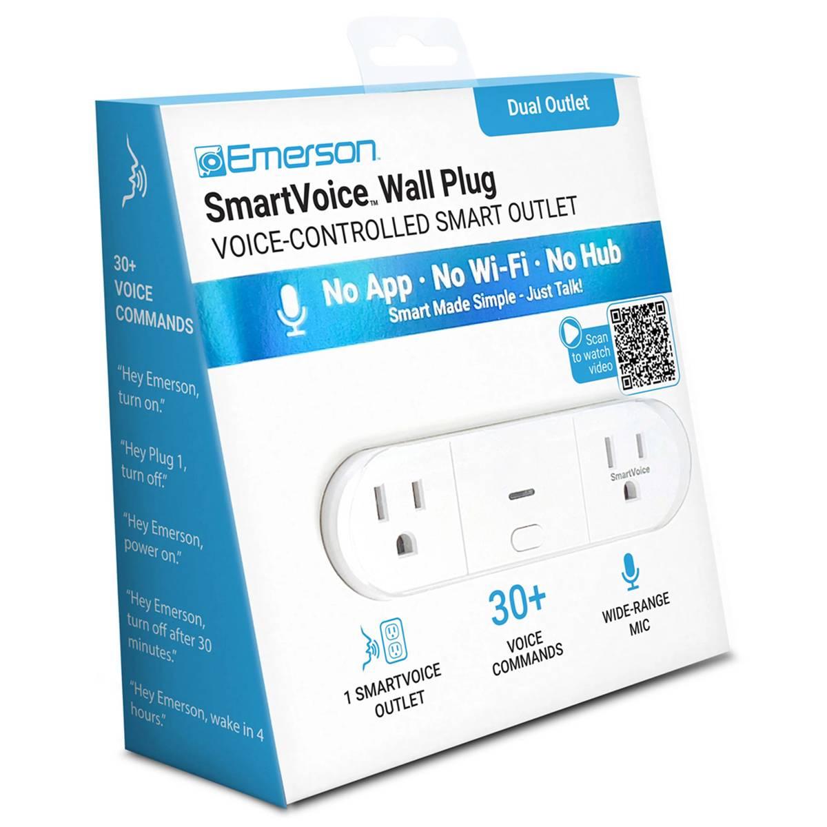 Emerson Smartvoice Dual Outlet Plug