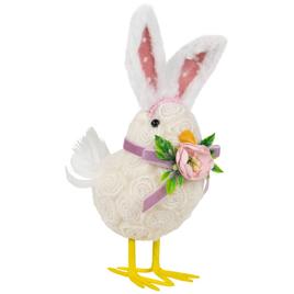 Northlight Seasonal Easter Chick Figurine w/ Polka Dot Bunny Ears