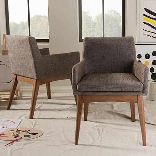 Baxton Studio Nexus Arm Set of 2 Chairs