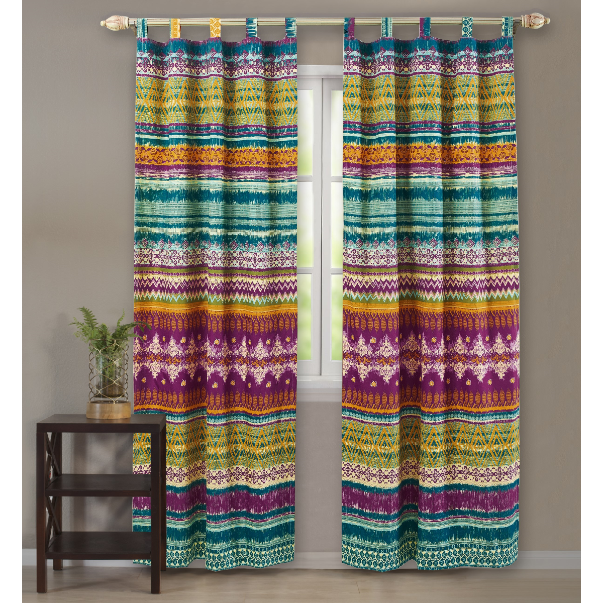 Greenland Home Fashions(tm) Southwest 2pc. Curtain Panel Set