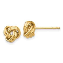 Gold Classics(tm) 7mm Gold Love  Knot Stud Earrings