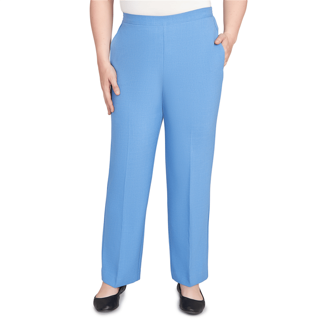 Womens Alfred Dunner Business As Usual Short Length Solid Pants