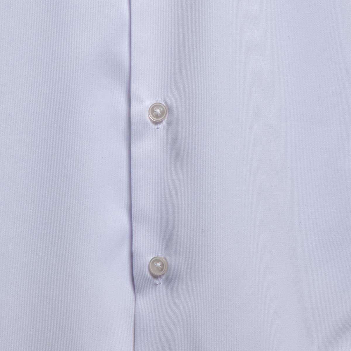 Mens Bill Blass Microfiber Thin Stripe Slim Fit Dress Shirt-White