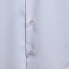 Mens Bill Blass Microfiber Thin Stripe Slim Fit Dress Shirt-White