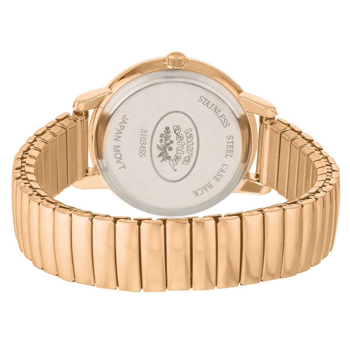 Womens Laura Ashley® Rose Gold Stretch Bracelet Watch - LA31034RG