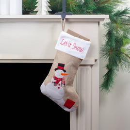 Northlight Seasonal 19in. Let it Snow Snowman Christmas Stocking