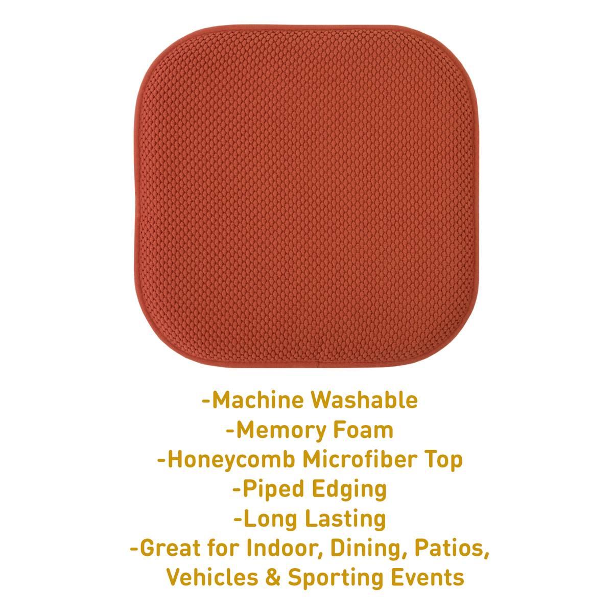 Sweet Home Collection Honeycomb Memory Foam Non-Slip Chair Pad