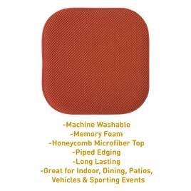 Sweet Home Collection Honeycomb Memory Foam Non-Slip Chair Pad