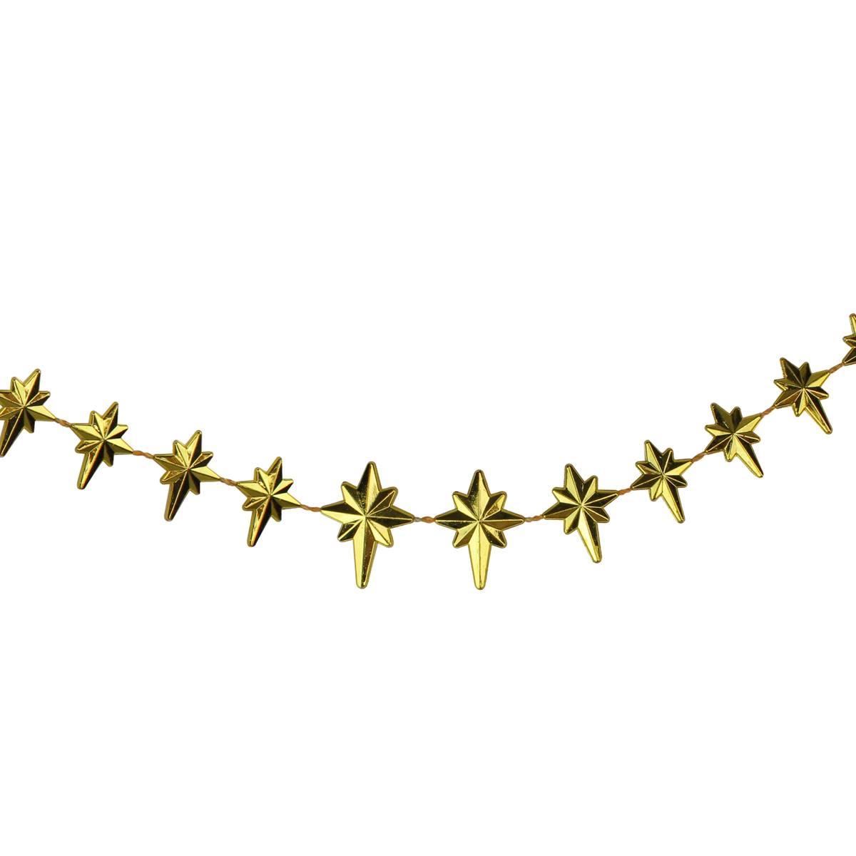 Northlight Seasonal Shiny Gold Star of Bethlehem Garland