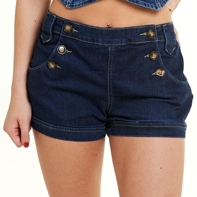Juniors Madden Girl Sailor Style Denim Shorts
