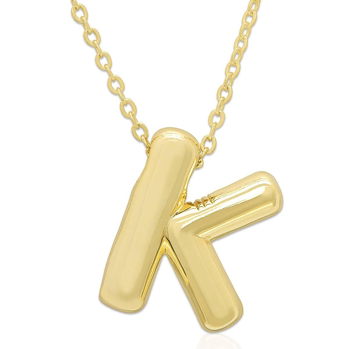 Plain Puff Initial K Pendant