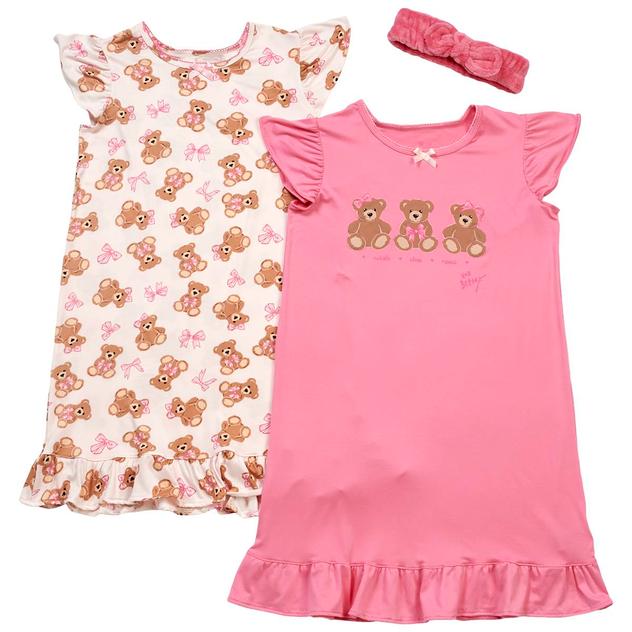 Girls (8-14) Betsey Johnson Teddy Bear 2pk. Nightgowns
