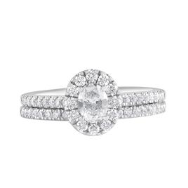Nova Star® 14kt. White Gold 1ctw. Lab Grown Diamond Oval Ring